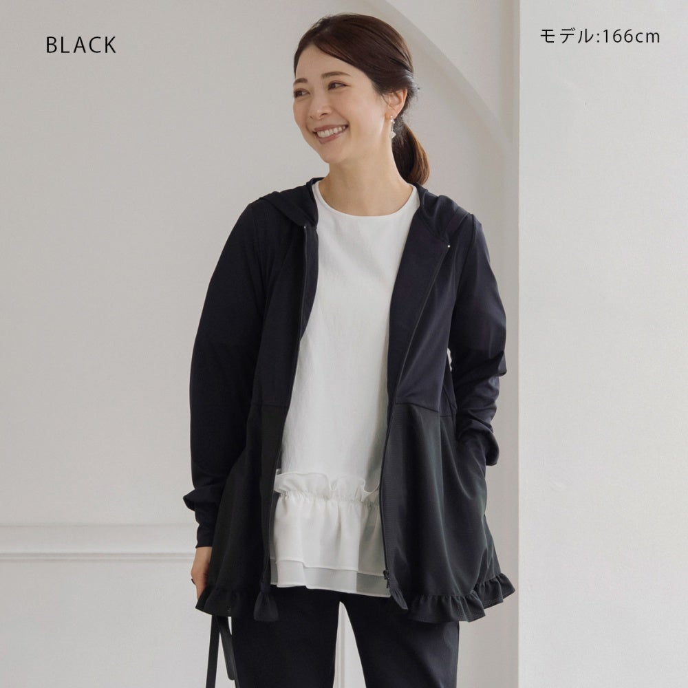 Spick and Span  ソデボリュームチュニックフーディ Spick＆Span（スピック アンド スパン） ブラウス シャツ フレア