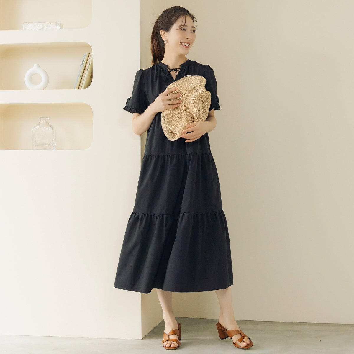 SONO ブラック 2wayティアードドレス フリル 1サイズ SONO】2WAYティアードドレス【20260422】 | Spendard.com