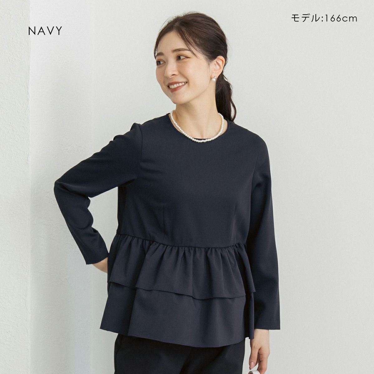 SONO NAVY】 フローラルフリルチュニックジレ【20260225】 | Spendard.com