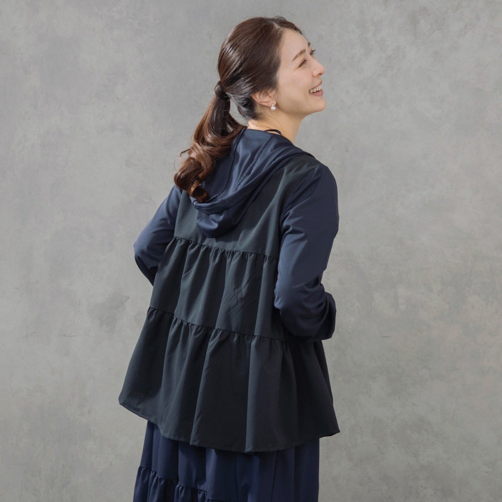 SONO ティアードフレアチュニックフーディ