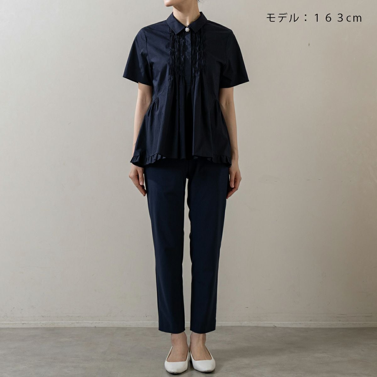 MAISON SONO】オーナメントパールフローラルフレアブラウス【20260424