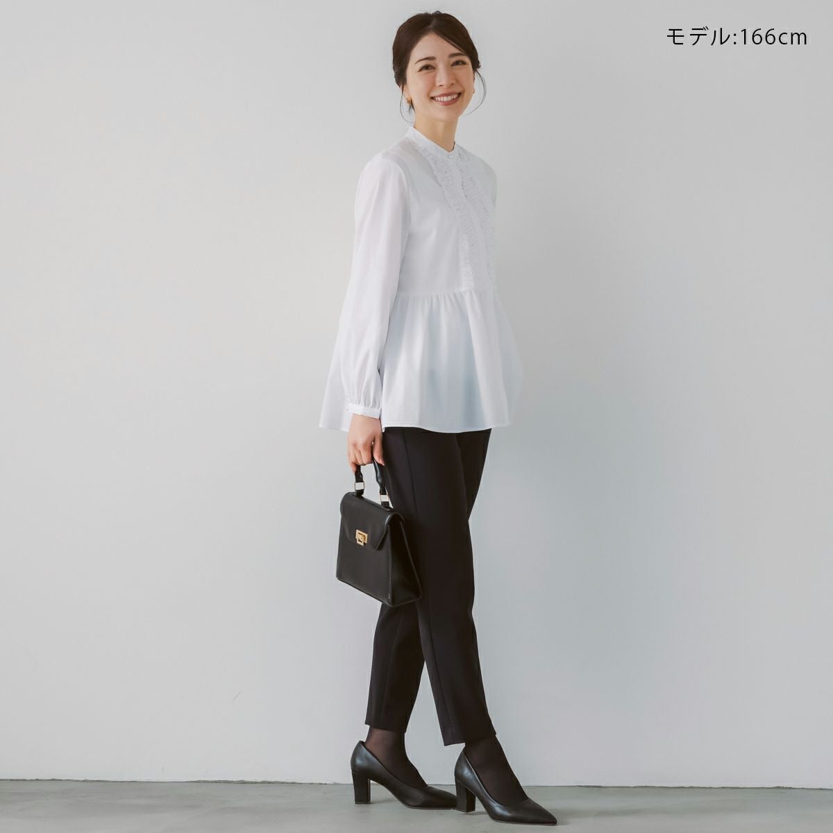 エストネーション　タフタテントラインチュニックブラウス　ホワイト　yori SONO】フェミニニティチュニックブラウス【20260424】 | Spendard.com