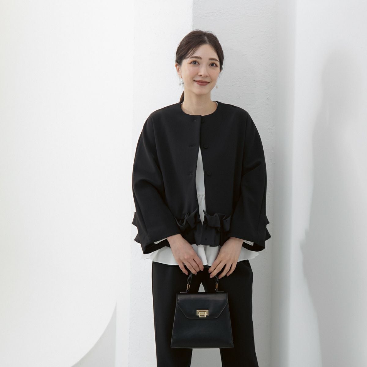 SONO NAVY】ホイップフリルショートジャケット【20260225】 | Spendard.com
