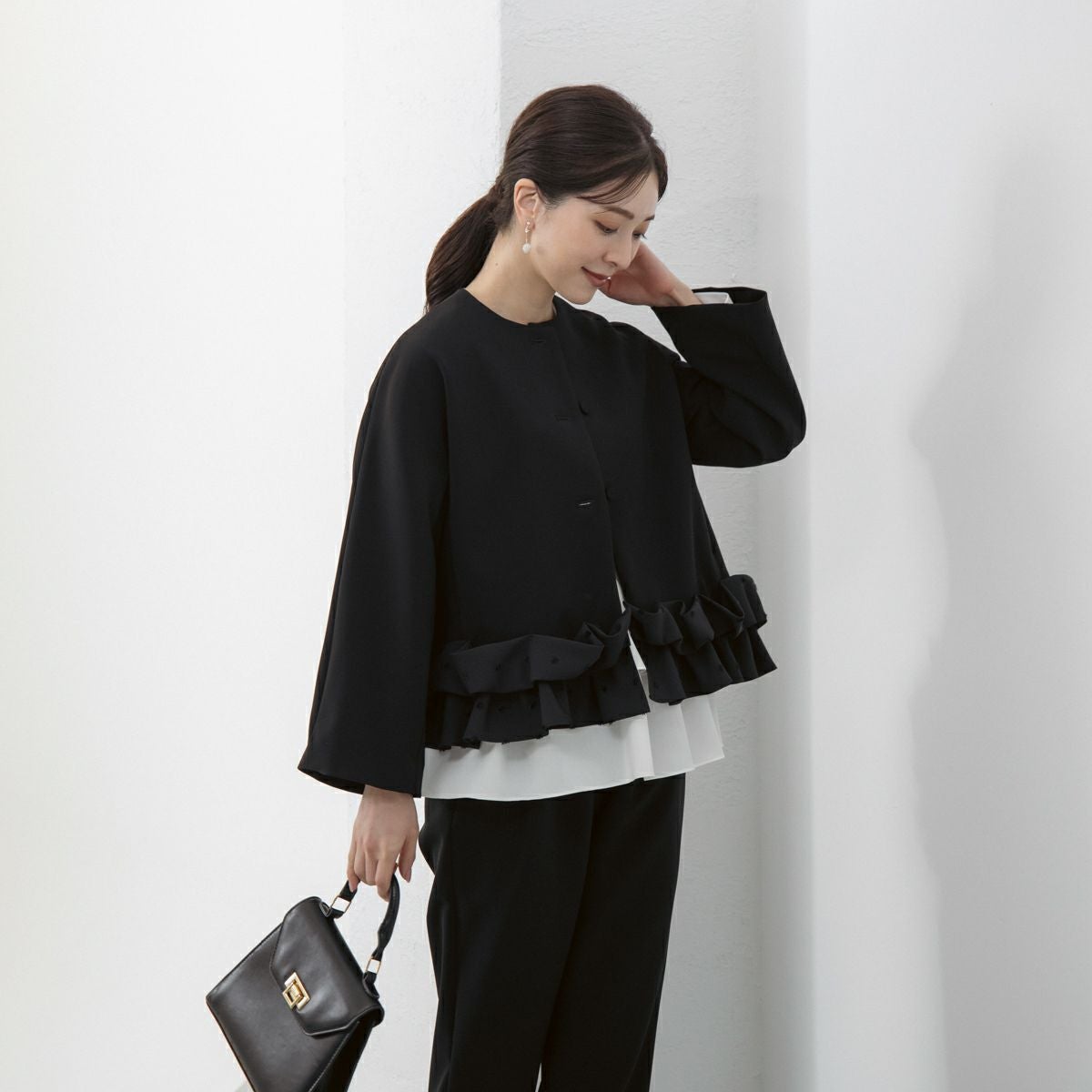 SONO NAVY】ホイップフリルショートジャケット【20260225】 | Spendard.com