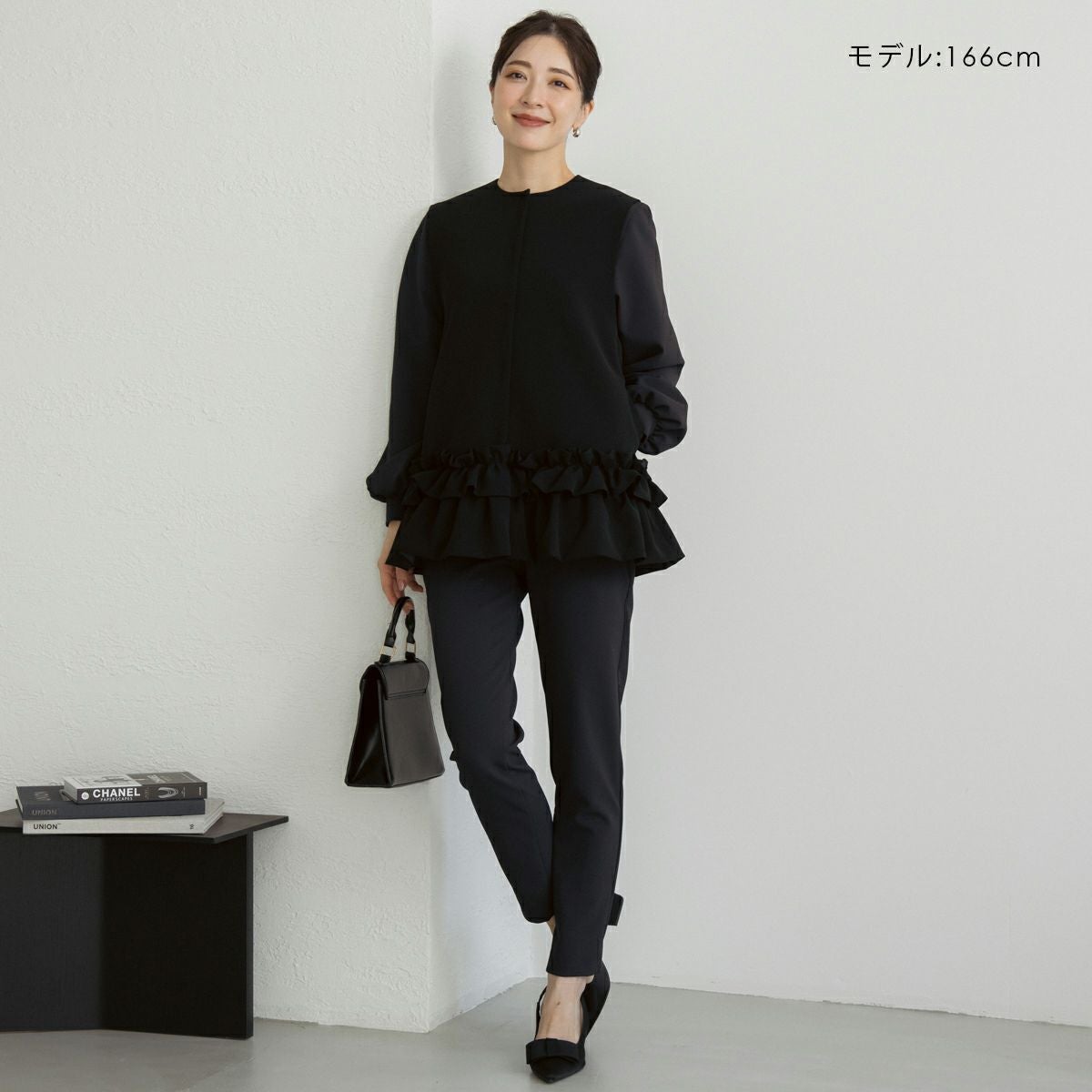 SONO NAVY】 フローラルフリルチュニックジレ【20260225】 | Spendard.com