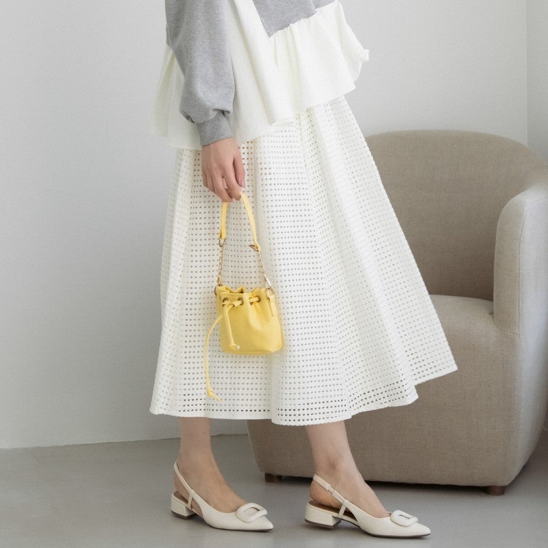 MORE SALE】【返品不可】【SONO】ラッセルレースフレアスカート