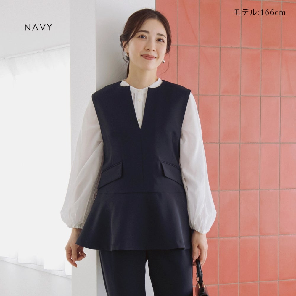 SONO　ソーノ　ネイビー ポンチョペプラムフーディ SONO NAVY】フロウペプラム・プルオンジレ【20260313】 | Spendard.com
