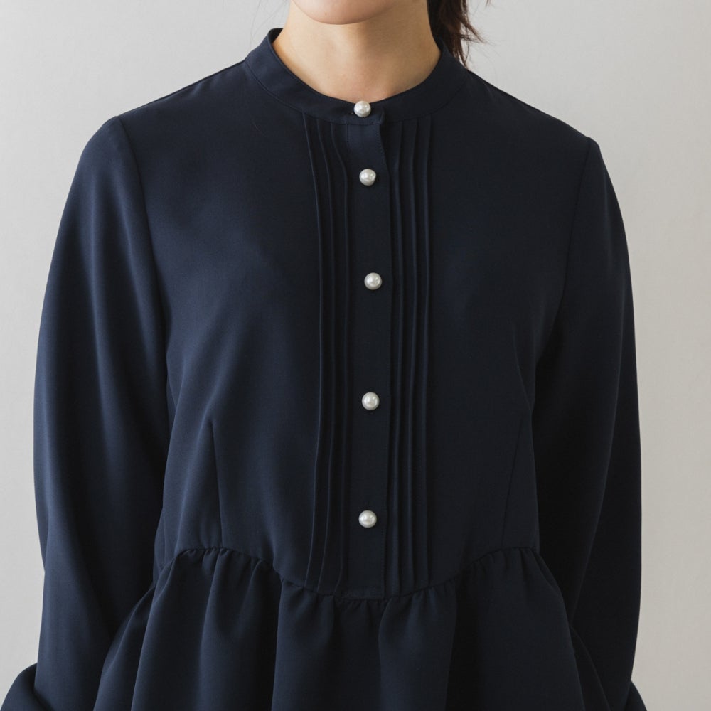 新品 タグ付　SONO　フェミニニティチュニックブラウス　ティアードブラウス SONO NAVY】フェミニニティティアードブラウス【20260313】 | Spendard.com