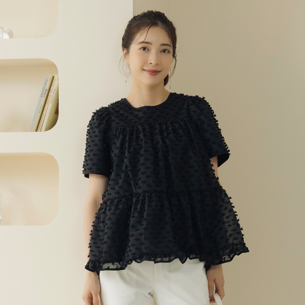 SONO】ティアードフレアパフィドットブラウス【20260710】 | Spendard.com